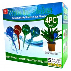 Aqua Plant Watering Globes - Automatic Self Watering Plant Glass Ball Bulbs - Indoor Outdoor Use - Perfect Potted Flowers, Houseplants, Herbs - Or While Out On Vacation - 2pc Green & Multicolor Large   